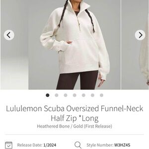 lululemon athletica Cream Funnel-Neck Sweater